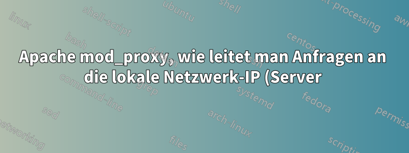 Apache mod_proxy, wie leitet man Anfragen an die lokale Netzwerk-IP (Server) weiter?