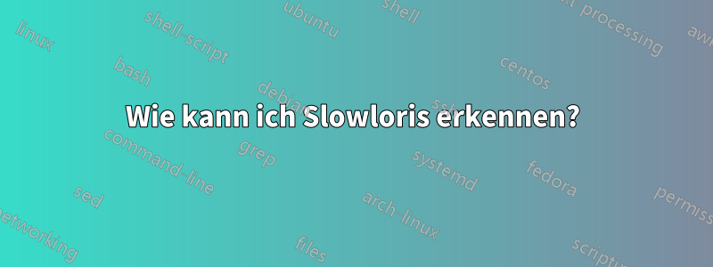 Wie kann ich Slowloris erkennen?