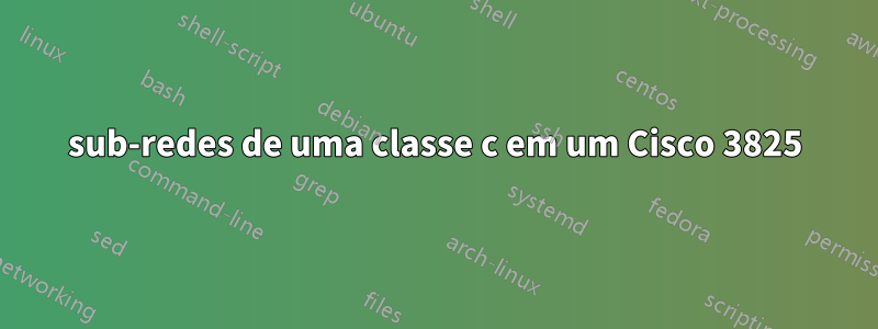 sub-redes de uma classe c em um Cisco 3825