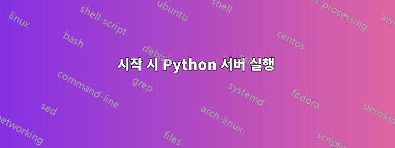 시작 시 Python 서버 실행