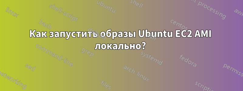 Как запустить образы Ubuntu EC2 AMI локально?