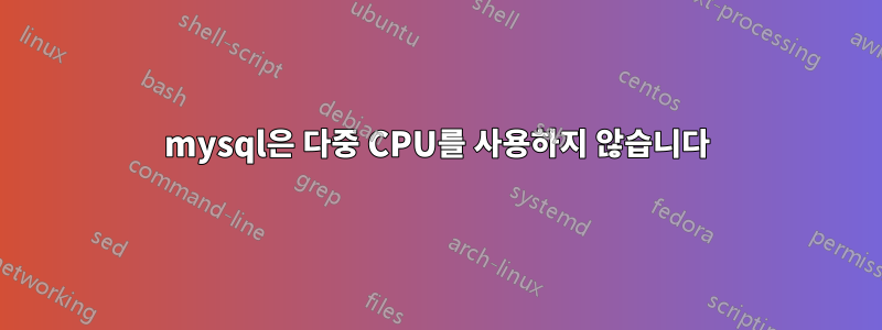 mysql은 다중 CPU를 사용하지 않습니다