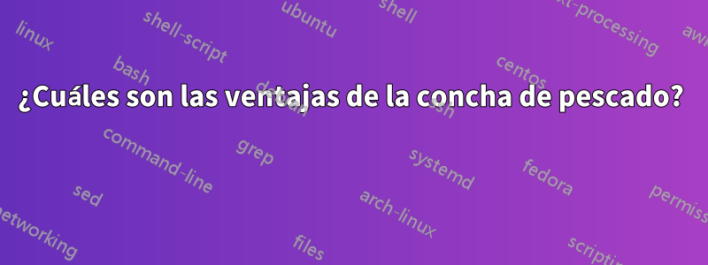 ¿Cuáles son las ventajas de la concha de pescado? 