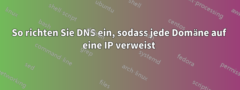 So richten Sie DNS ein, sodass jede Domäne auf eine IP verweist