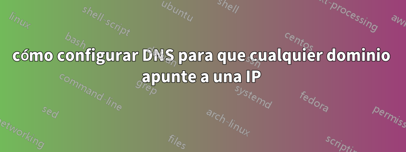 cómo configurar DNS para que cualquier dominio apunte a una IP