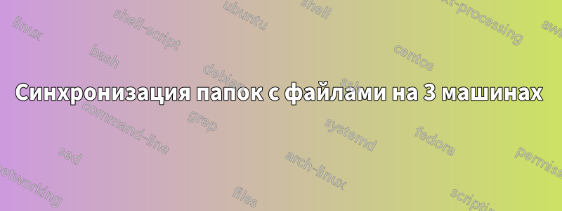 Синхронизация папок с файлами на 3 машинах