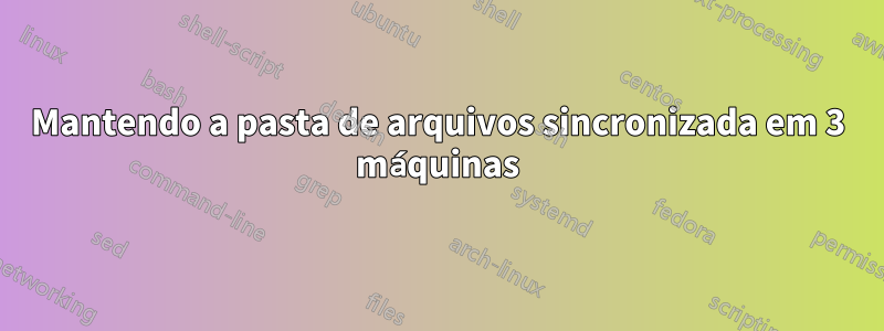 Mantendo a pasta de arquivos sincronizada em 3 máquinas