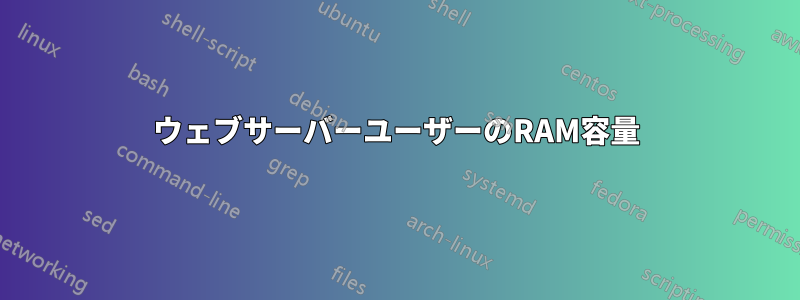 ウェブサーバーユーザーのRAM容量