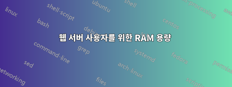 웹 서버 사용자를 위한 RAM 용량