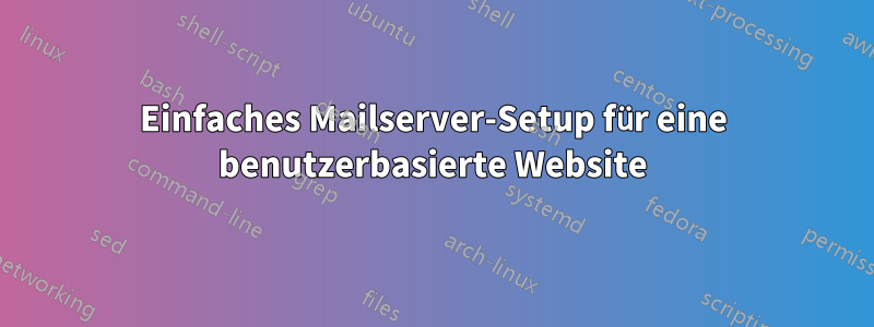 Einfaches Mailserver-Setup für eine benutzerbasierte Website