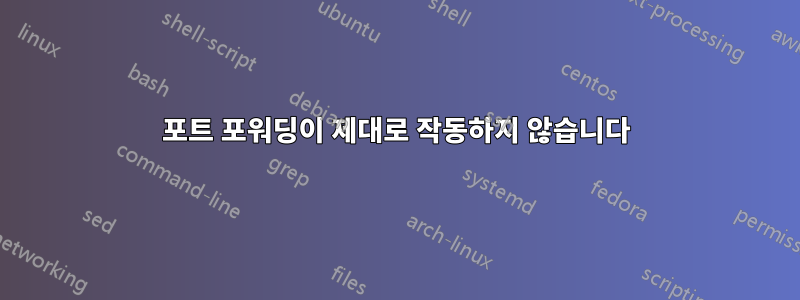 포트 포워딩이 제대로 작동하지 않습니다