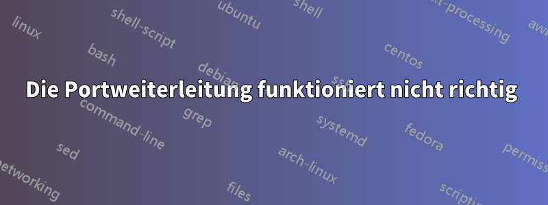 Die Portweiterleitung funktioniert nicht richtig