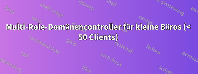 Multi-Role-Domänencontroller für kleine Büros (< 50 Clients)