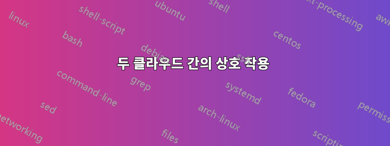 두 클라우드 간의 상호 작용