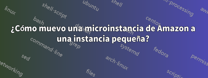 ¿Cómo muevo una microinstancia de Amazon a una instancia pequeña?