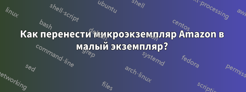 Как перенести микроэкземпляр Amazon в малый экземпляр?