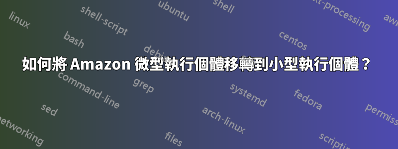 如何將 Amazon 微型執行個體移轉到小型執行個體？