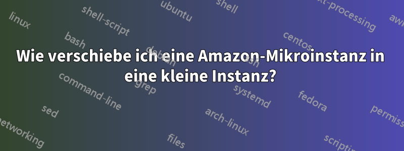 Wie verschiebe ich eine Amazon-Mikroinstanz in eine kleine Instanz?