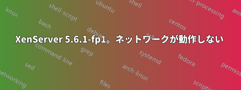 XenServer 5.6.1-fp1。ネットワークが動作しない