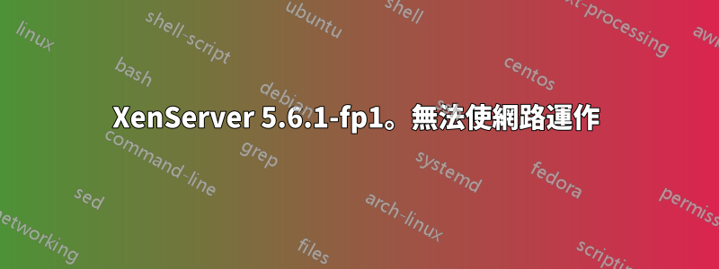 XenServer 5.6.1-fp1。無法使網路運作