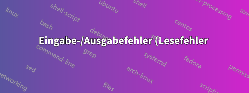 Eingabe-/Ausgabefehler (Lesefehler) in Bacula beim Einrichten eines Bandlaufwerks + Autochanger