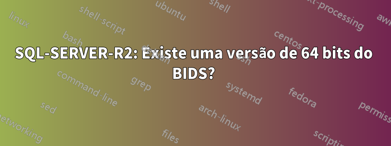 SQL-SERVER-R2: Existe uma versão de 64 bits do BIDS?