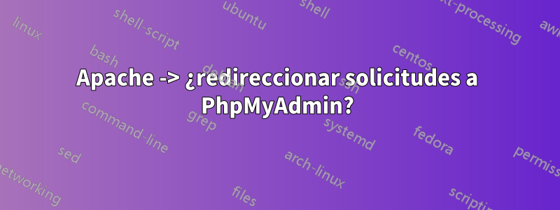 Apache -> ¿redireccionar solicitudes a PhpMyAdmin?