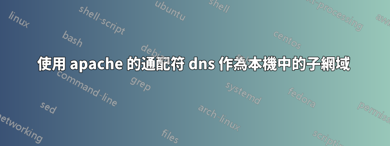 使用 apache 的通配符 dns 作為本機中的子網域