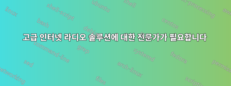 고급 인터넷 라디오 솔루션에 대한 전문가가 필요합니다