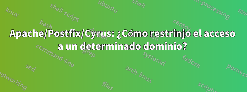 Apache/Postfix/Cyrus: ¿Cómo restrinjo el acceso a un determinado dominio?