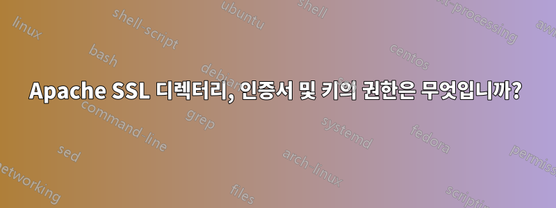 Apache SSL 디렉터리, 인증서 및 키의 권한은 무엇입니까?