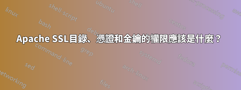 Apache SSL目錄、憑證和金鑰的權限應該是什麼？