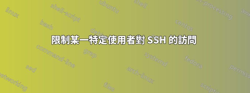 限制某一特定使用者對 SSH 的訪問