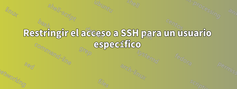 Restringir el acceso a SSH para un usuario específico