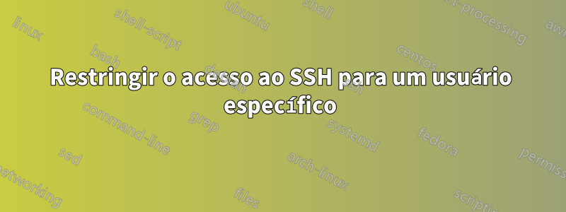 Restringir o acesso ao SSH para um usuário específico