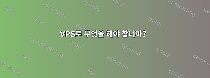 VPS로 무엇을 해야 합니까? 