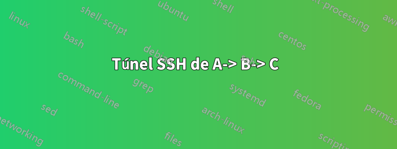 Túnel SSH de A-> B-> C 