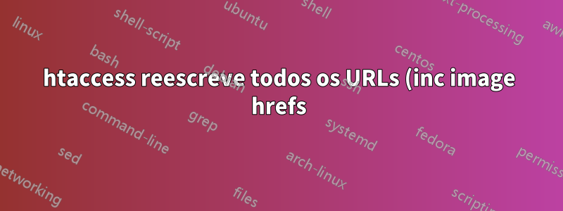 htaccess reescreve todos os URLs (inc image hrefs) de um domínio para outro