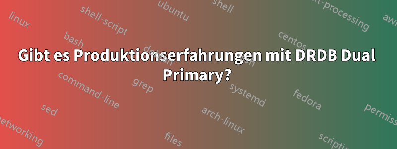 Gibt es Produktionserfahrungen mit DRDB Dual Primary?