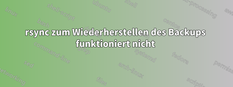 rsync zum Wiederherstellen des Backups funktioniert nicht