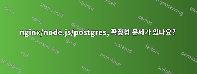 nginx/node.js/postgres, 확장성 문제가 있나요?