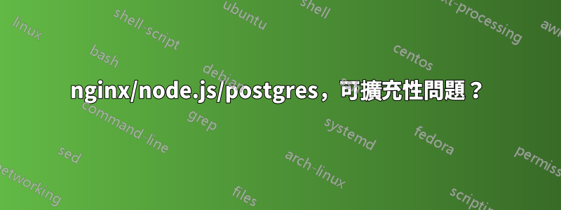 nginx/node.js/postgres，可擴充性問題？