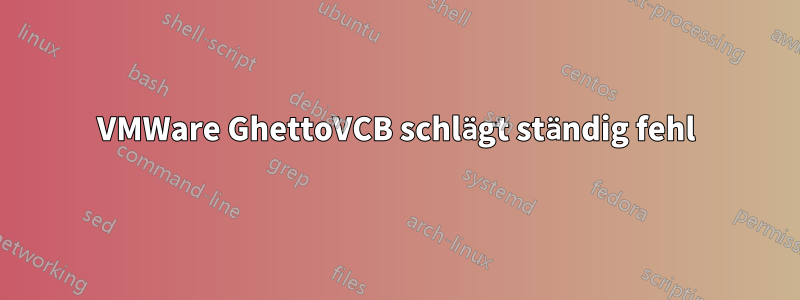 VMWare GhettoVCB schlägt ständig fehl