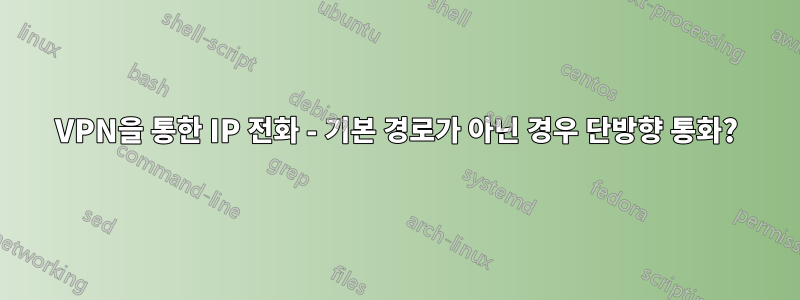 VPN을 통한 IP 전화 - 기본 경로가 아닌 경우 단방향 통화?