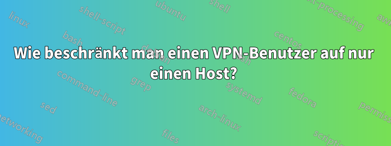 Wie beschränkt man einen VPN-Benutzer auf nur einen Host?