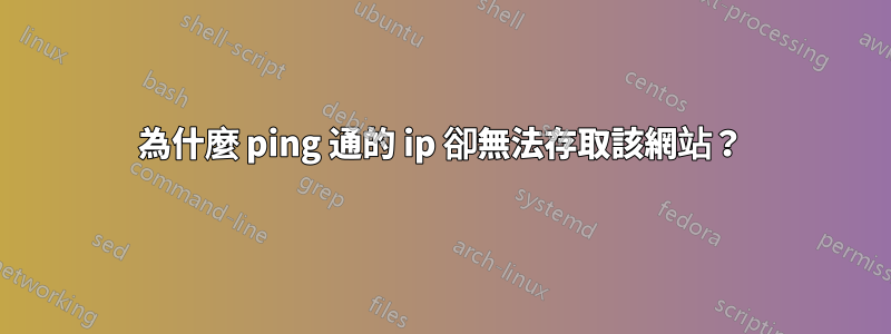 為什麼 ping 通的 ip 卻無法存取該網站？