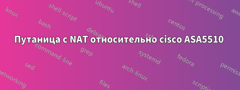 Путаница с NAT относительно cisco ASA5510