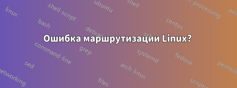 Ошибка маршрутизации Linux?