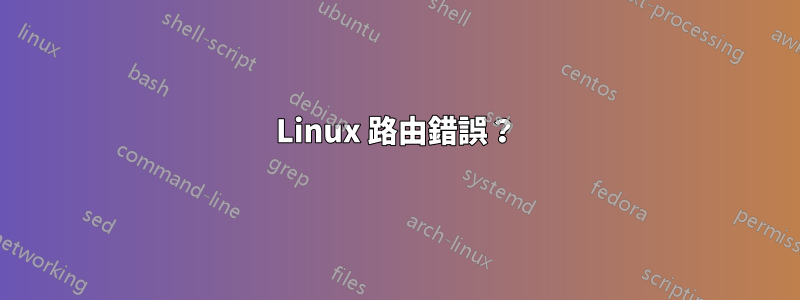 Linux 路由錯誤？