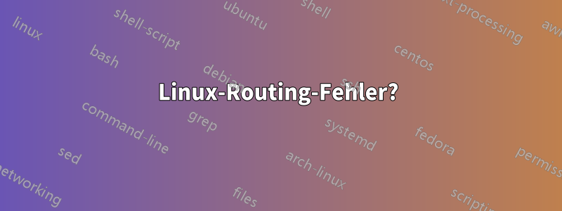 Linux-Routing-Fehler?